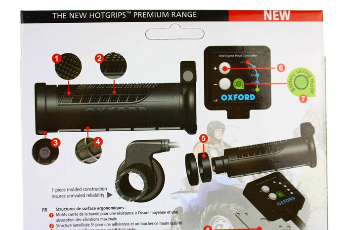 Heizgriffe Oxford Premium 22mm ATV Quad fünf Heizstufen bis 50 Grad