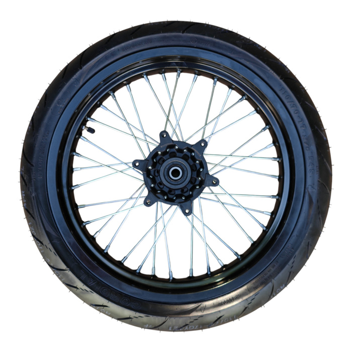 JML EN front Supermoto wheel 110/70-17 with road-approved tire