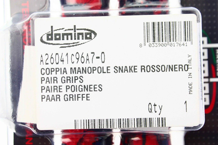 SALE Griffe Domino SNAKE  rot - schwarz