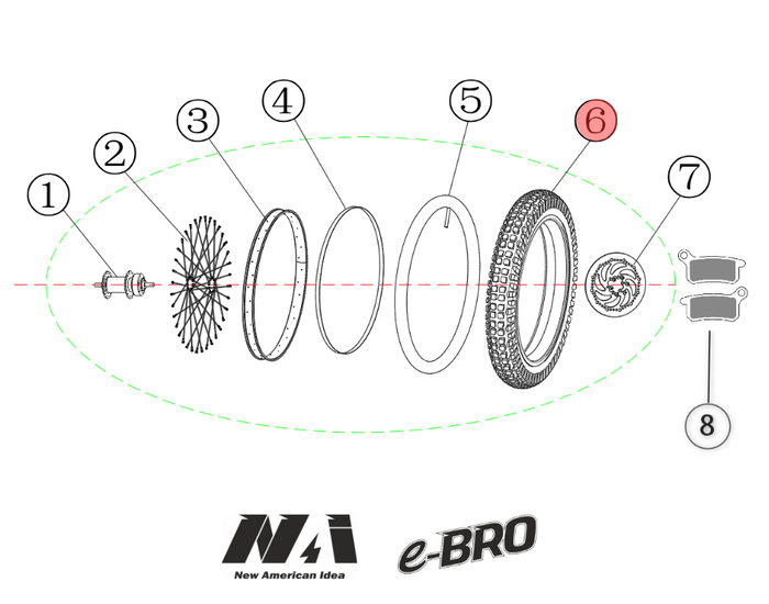 6. NAI off-road tire e-BRO 18