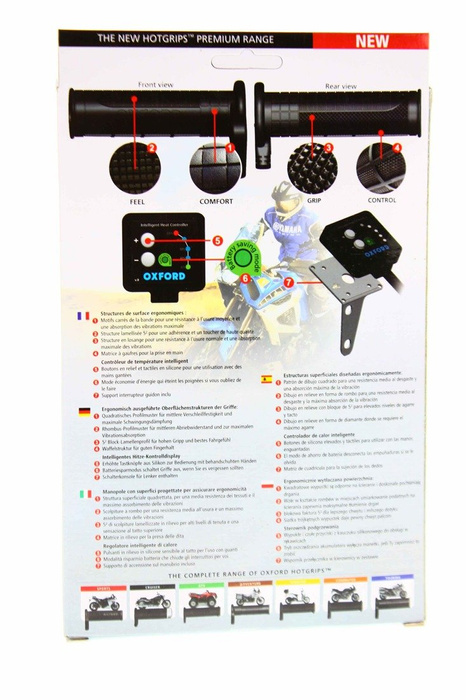 Motorrad Heizgriffe OXFORD Premium Adventure - OF690. Motorike Hot Grips