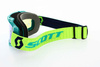 RAUSVERKAUF Brille Scott Fury blaugrün und neon gelb Motocross Enduro Downhill NEU 2020